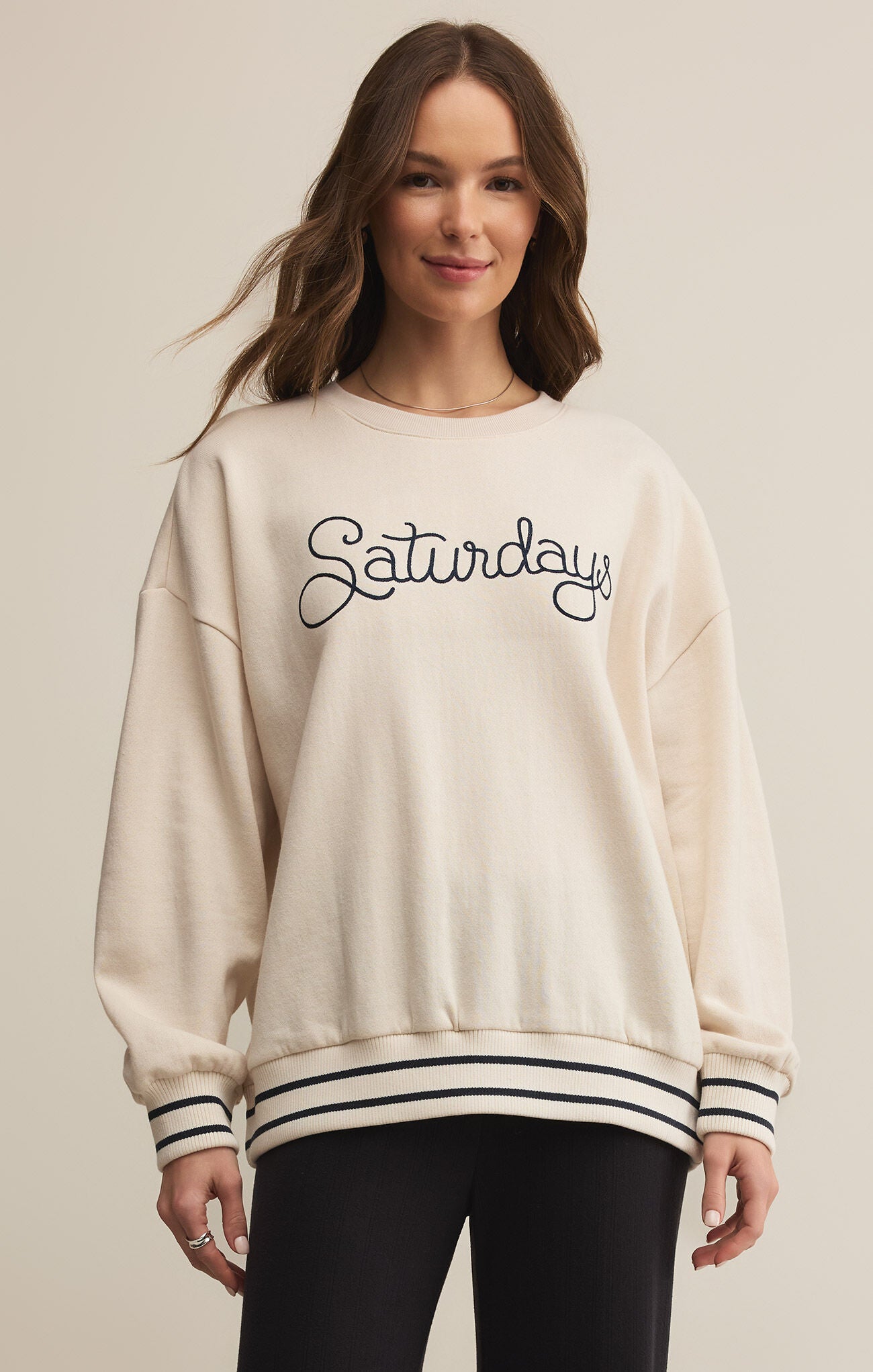 Oversized Saturdays Sweatshirt - Crystal