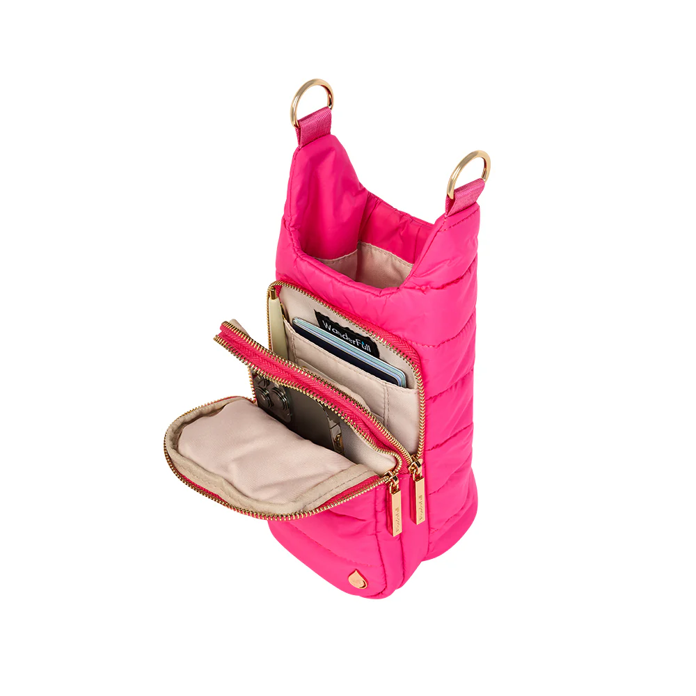 Bright Pink HydroBag® with Pink and Green Striped Strap