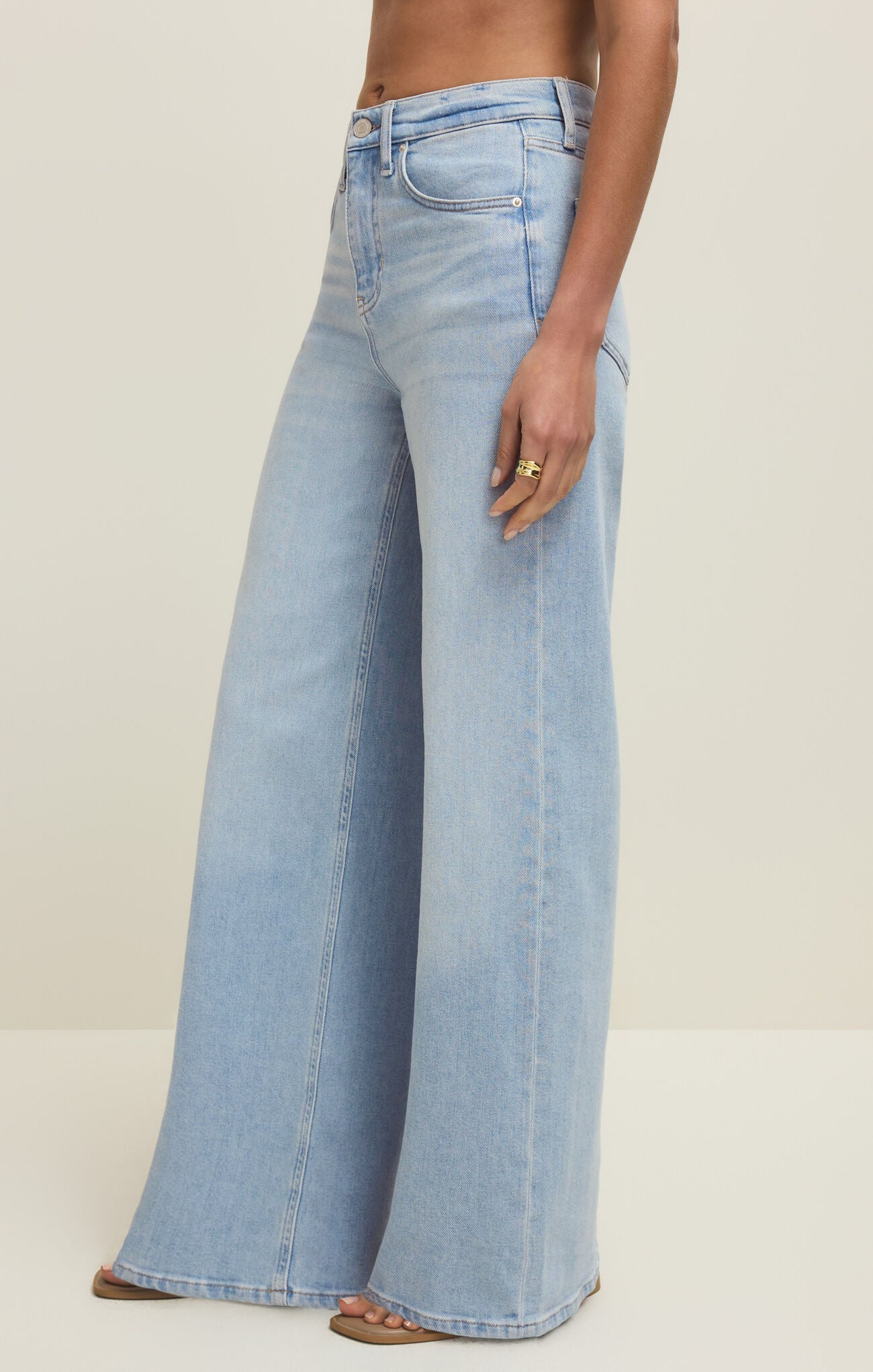 Nova High Rise Wide Leg - Azul