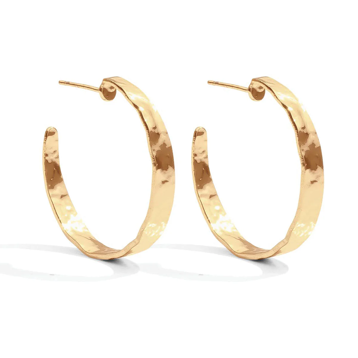 Flat Medium Gilded Hoop