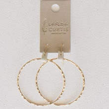 West - Slim Sand Leather on Silver Hammered Hoop