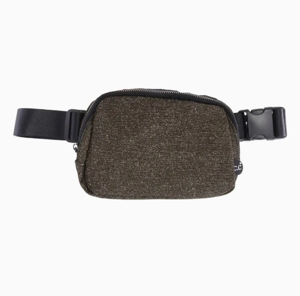 Glitter Mesh C.C Belt Bag - Smokey Topaz